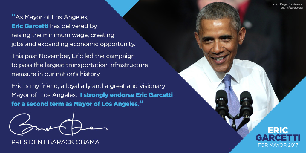 President Obama Endorses Garcetti